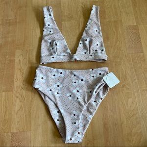 NWT t. rose Swim Pink Retro Blooms Bikini Set